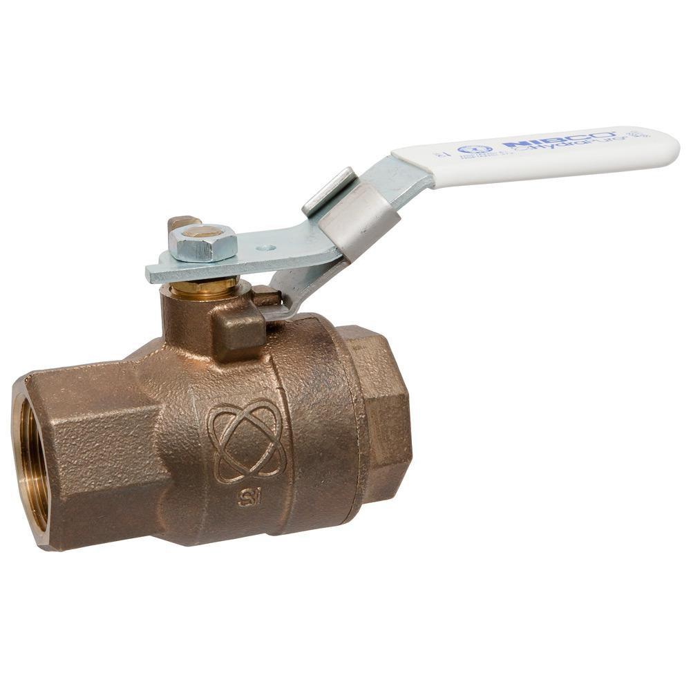 NIBCO HydraPure® T-585-80-LF 3/4 in. Bronze Full Port FNPT 600# Ball Valve