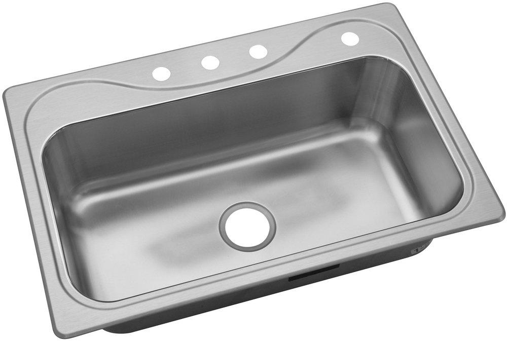 Sterling Southhaven® 33 in. Drop-in Stainless Steel Single Bowl Kitchen Sink in Luster Stainless Steel