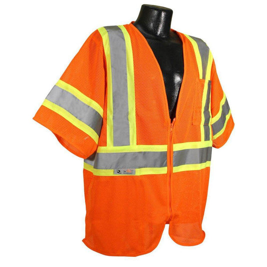 Radians Radwear™ Economy Two Tone Mesh Safety Vest Class 3 Hi-Viz Orange Medium
