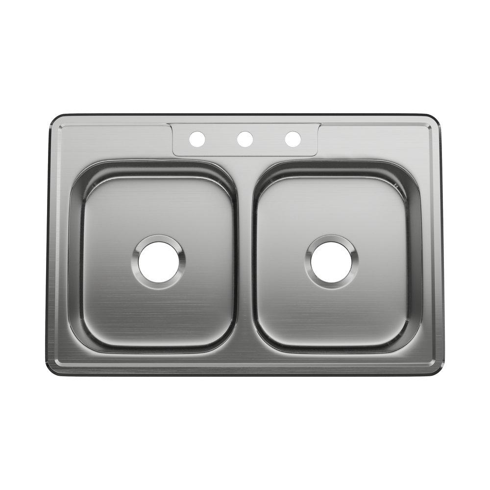 PROFLO® Bealeton 33 in. Drop-in Stainless Steel Double Bowl Kitchen Sink