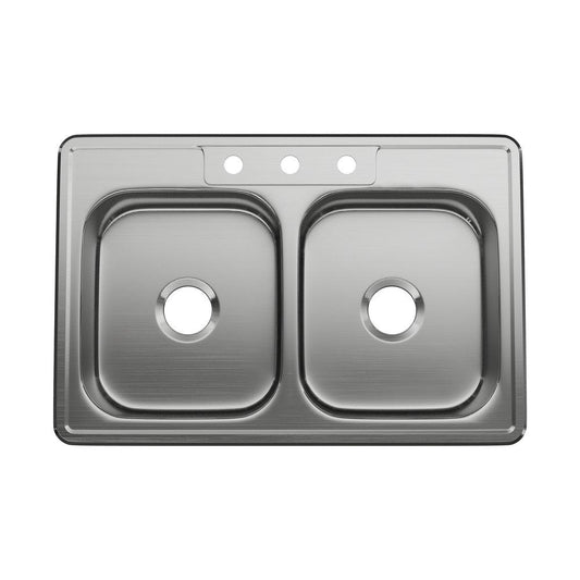 PROFLO® Bealeton 33 in. Drop-in Stainless Steel Double Bowl Kitchen Sink