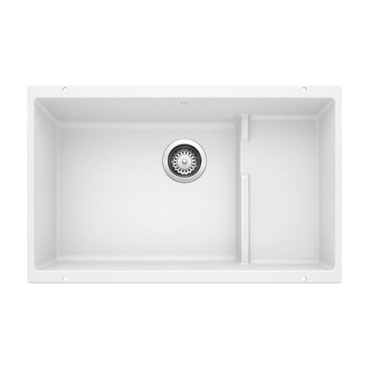 BLANCO Precis 28-3/4 in. Undermount Silgranit Single Bowl Kitchen Sink in White
