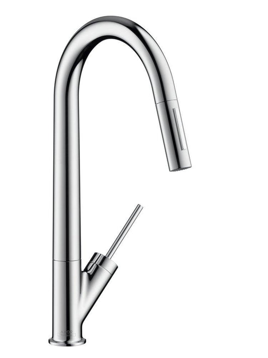 AXOR Starck Single Handle Pull Down Kitchen Faucet in Polished Chrome