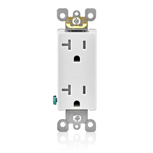 LEVITON Decora® 20A 125V Duplex Tamper-Resistant Receptacle in White