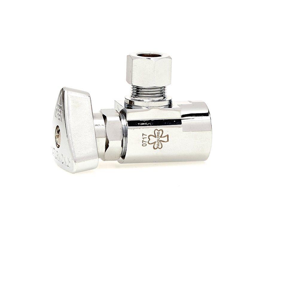 McGuire Manufacturing Convertible™ 1/2 x 3/8 in. IPS x OD Tube Loose Key Angle Supply Stop Valve in Chrome Plated
