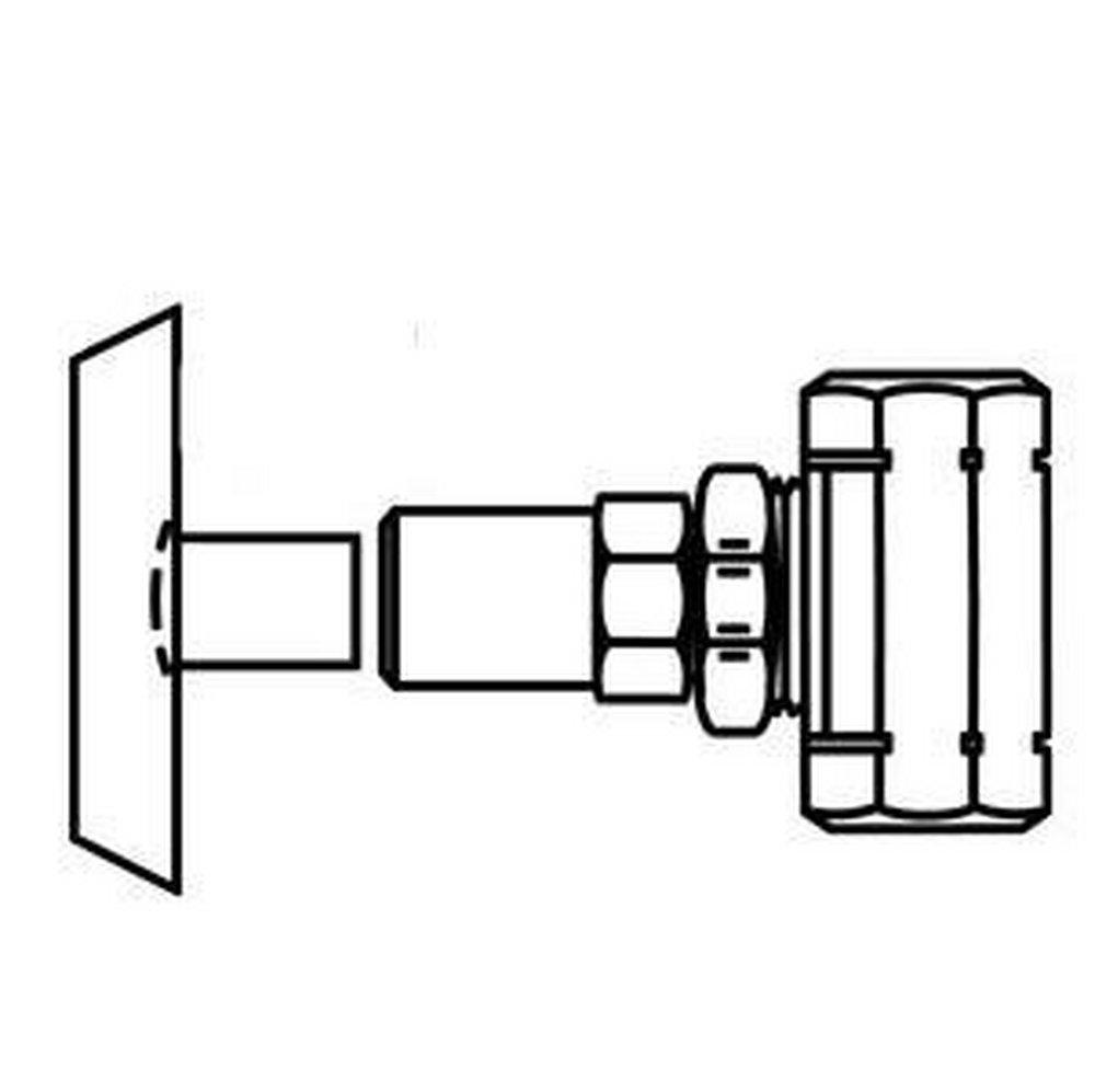 1/2 in Loose Key Handle Straight Supply Stop Valve in Polished Chrome