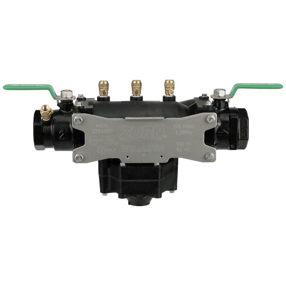 Zurn Wilkins 375XLB 2 in Reinforced Nylon FPT Reduced Pressure Zone Assembly with Quarter-Turn Ball Valves