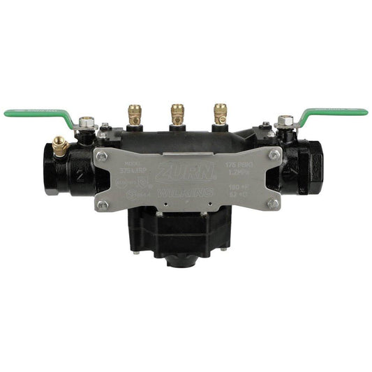 Zurn Wilkins 375XLB 2 in Reinforced Nylon FPT Reduced Pressure Zone Assembly with Quarter-Turn Ball Valves