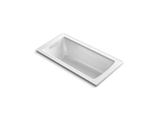KOHLER Archer® 60 x 30 in. Soaker Drop-In Bathtub with Reversible Drain in White