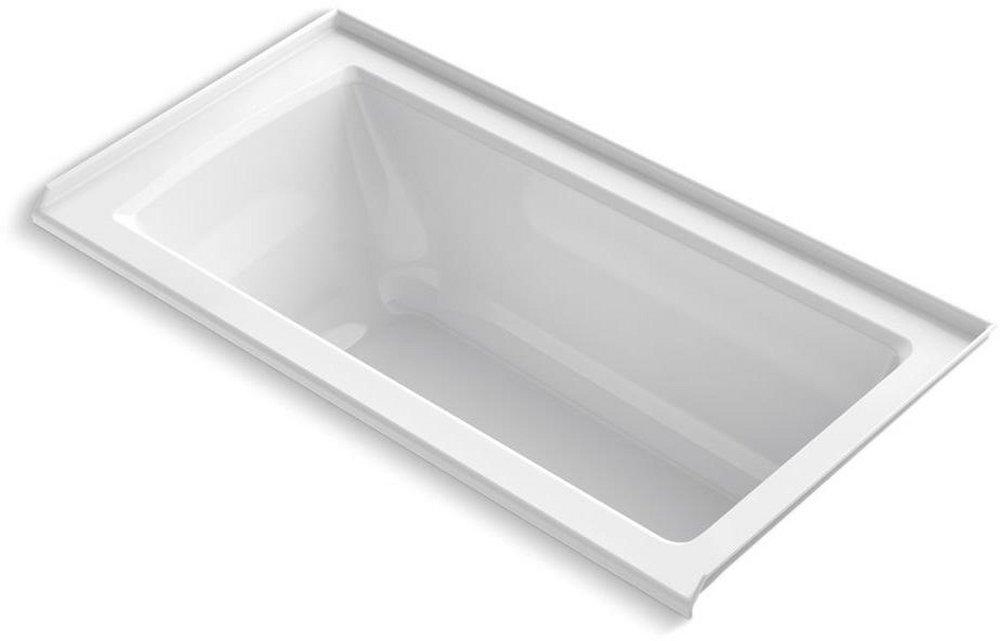 KOHLER Archer® 60 in. x 30 in. Soaker Alcove Bathtub with Right Drain in White