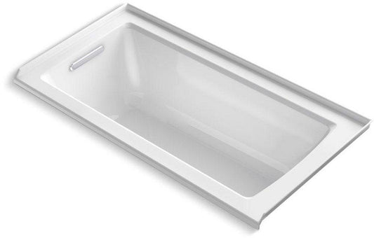 KOHLER Archer® 60 in. x 30 in. Soaker Alcove Bathtub with Left Drain in White