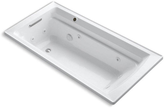 KOHLER Archer® 72 x 36 in. Whirlpool Drop-In Bathtub with Reversible Drain in White
