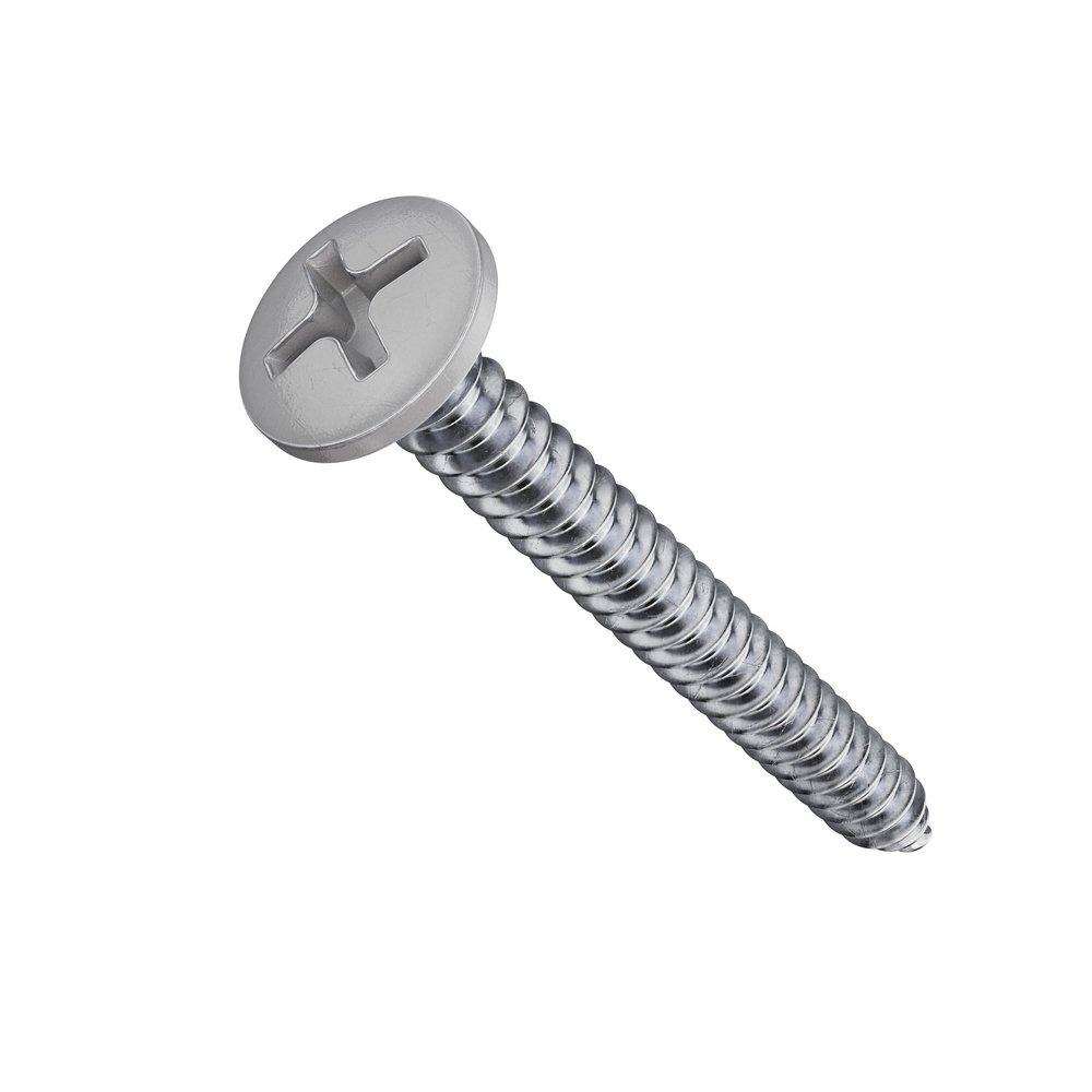 8 mm x 2 in. Zinc Plated Self-Piercing & Tapping Screw (Pack of 250)