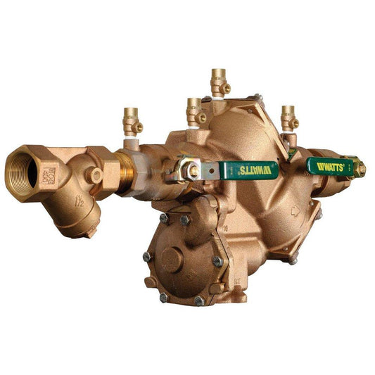 Watts LF909 Series 1-1/2 in. Reduced Pressure Zone Assembly with Quarter-Turn Ball Valves and Strainer