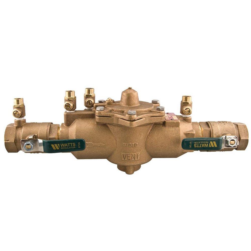 Ames Fire & Waterworks Series LF4000B 1-1/2 in Bronze FPT Reduced Pressure Zone Assembly with Quarter-Turn Ball Valves and Test Cocks