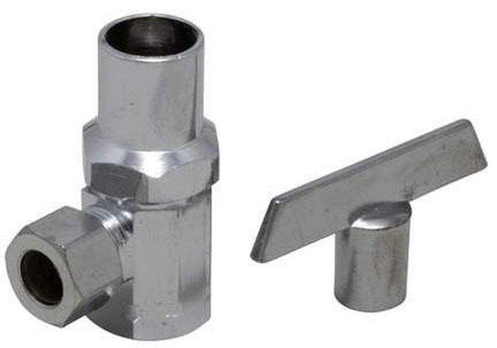 3/8 in. Male x Compression Keyed Angle Supply Stop Valve in Chrome Plated