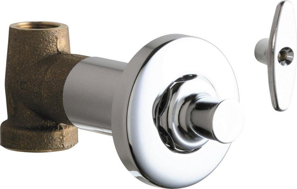 1/2 in. FNPT T-handle Straight Supply Stop Valve in Polished Chrome
