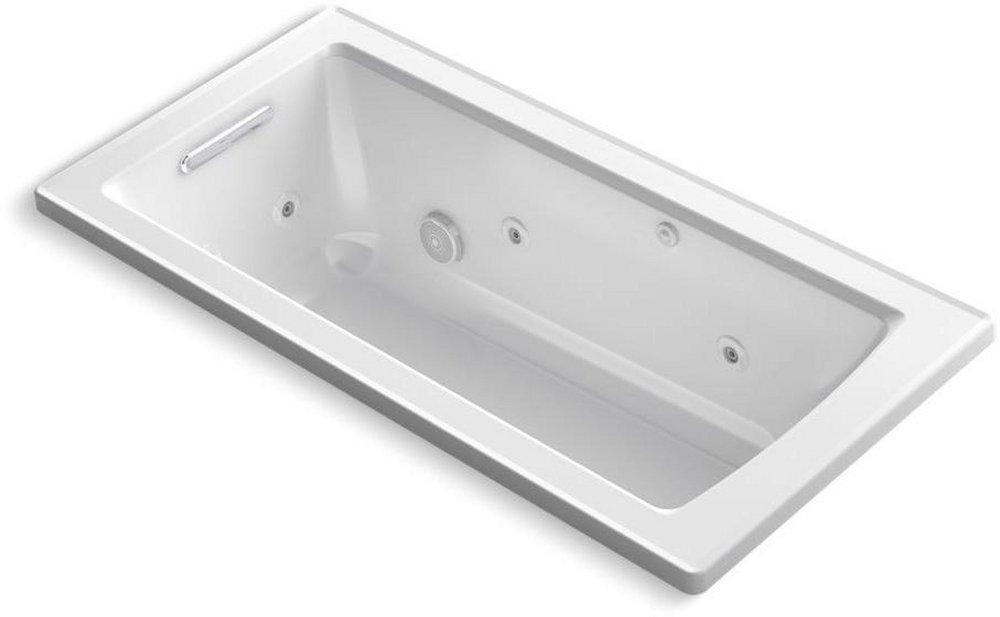KOHLER Archer® 60 x 30 in. Whirlpool Drop-In Bathtub with Reversible Drain in White