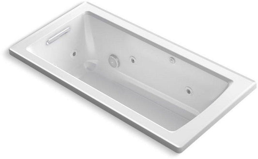 KOHLER Archer® 60 x 30 in. Whirlpool Drop-In Bathtub with Reversible Drain in White