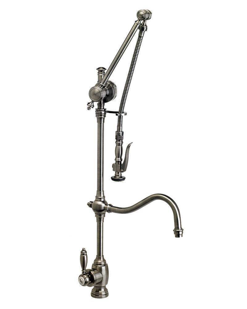 Waterstone Gantry® Single Handle Pull Down Kitchen Faucet in Satin Gold