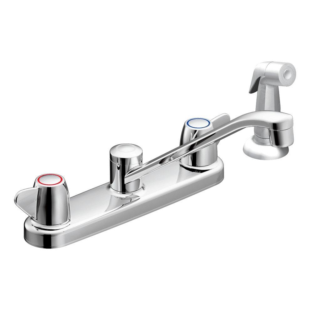 CFG Cornerstone Two Handle Kitchen Faucet with Side Spray in Chrome