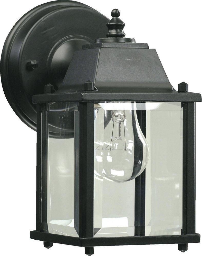 Quorum International Cast Outdoor 8-1/2 x 4-1/2 in. 60W 1-Light Outdoor Wall Lantern in Black