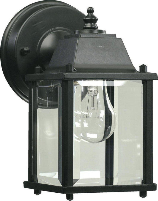 Quorum International Cast Outdoor 8-1/2 x 4-1/2 in. 60W 1-Light Outdoor Wall Lantern in Black