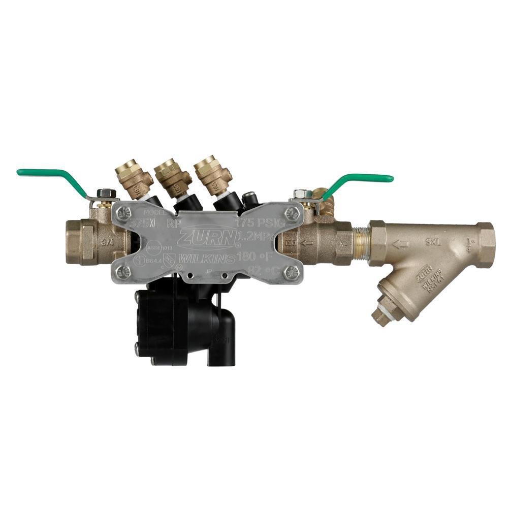Zurn Wilkins 375XL 3/4 in Reinforced Nylon FPT Reduced Pressure Principle Assembly with Quarter-Turn Ball Valves