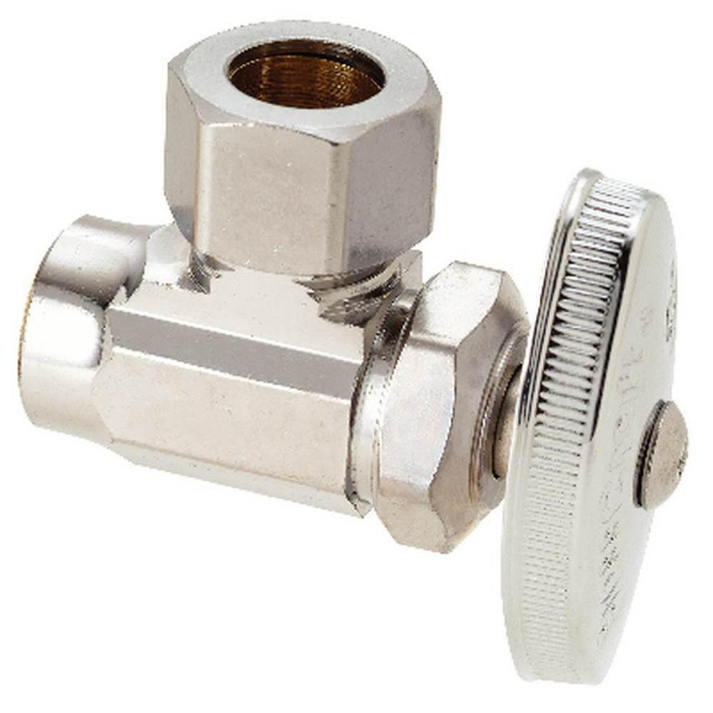 BrassCraft R39 Series 1/2 in. Sweat x OD Compression Knurled Oval Handle Angle Supply Stop Valve in Chrome Plated