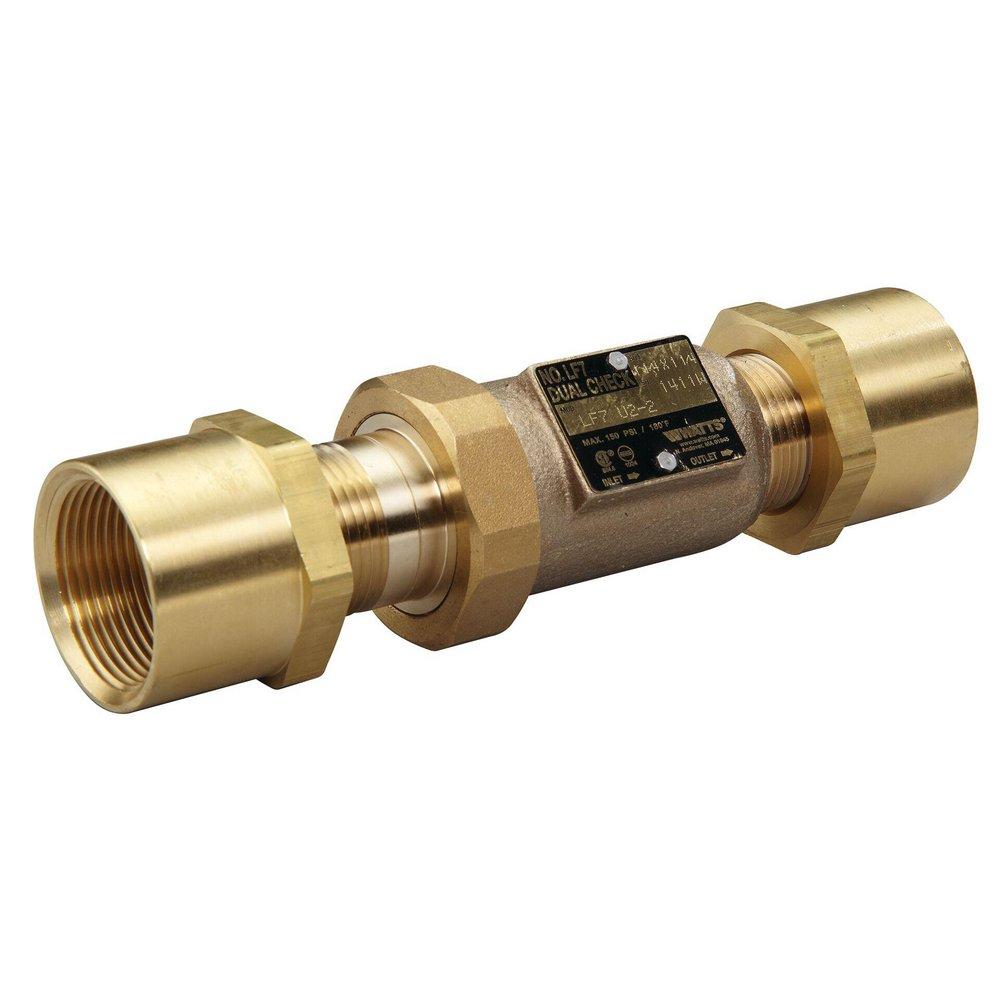 Watts Series LF7 1-1/4 in Cast Copper Silicon Alloy FPT Double Check Detector Assembly