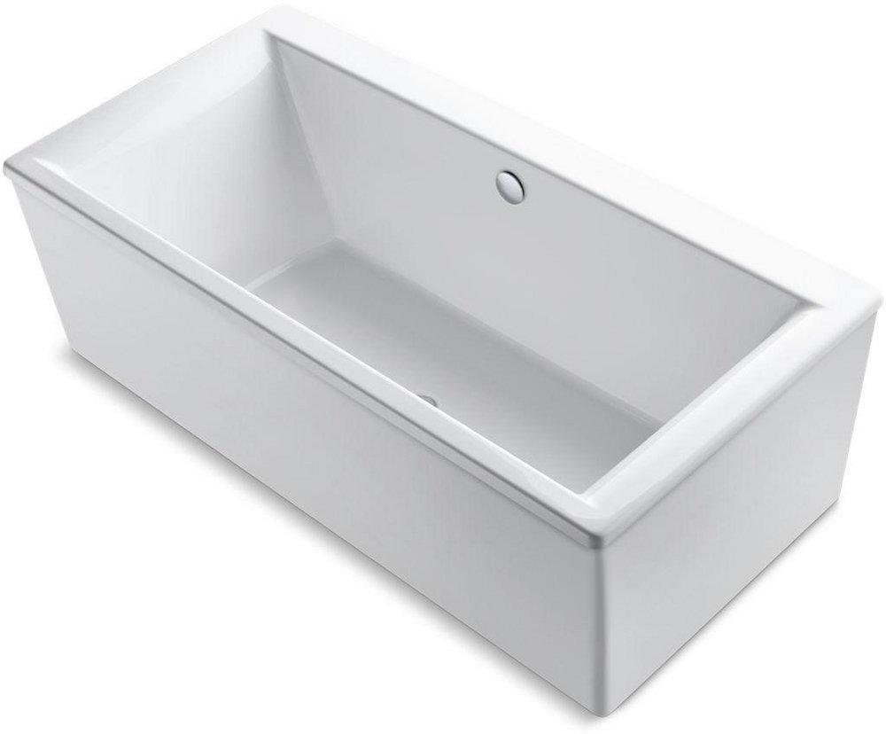 KOHLER Stargaze® 72 x 36-1/16 in. Soaker Freestanding Bathtub with Center Drain in White