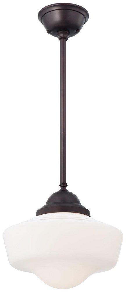 Minka Lavery Schoolhouse 150W 1-Light Pendant in Brushed Bronze