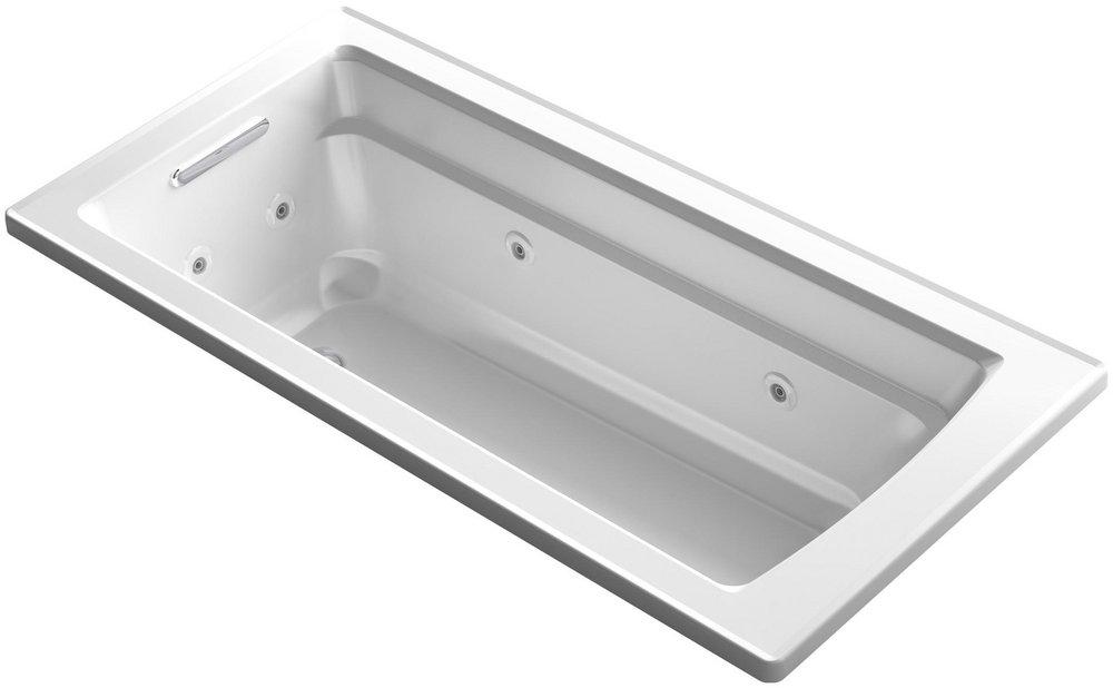 KOHLER Archer® 66 x 32 in. Whirlpool Drop-In Bathtub with Reversible Drain in White