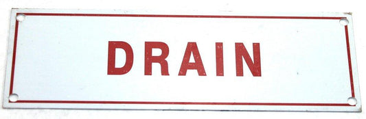 6 x 2 in. Aluminum Drain Sign