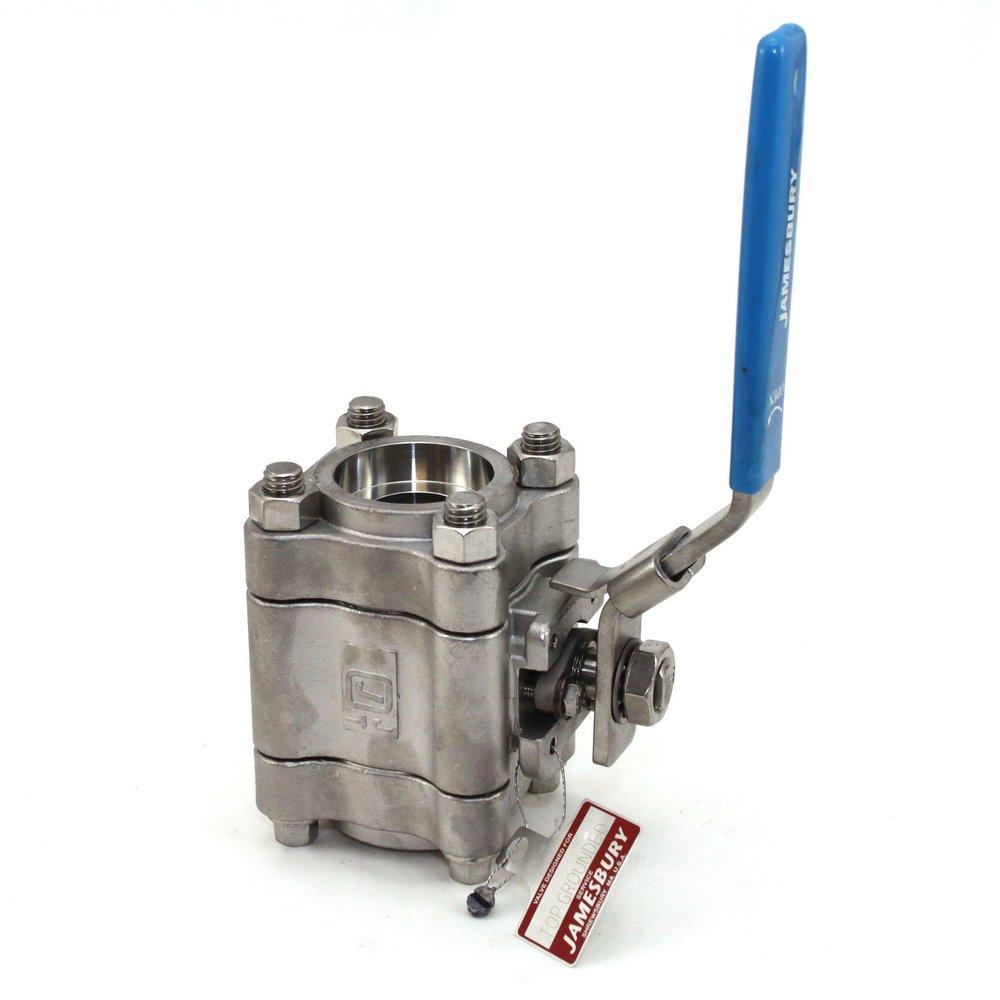 Jamesbury Series 4000 1-1/2 in. Stainless Steel Full Port NPT 2000# Fire-Tite Ball Valve w/Xtreme Seats