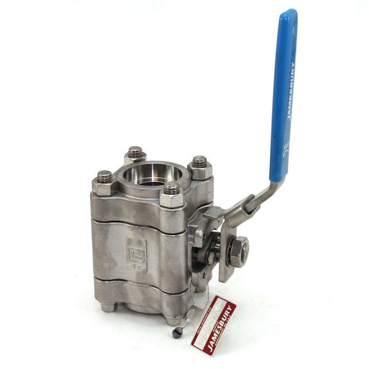 Jamesbury Series 4000 1-1/2 in. Stainless Steel Full Port NPT 2000# Fire-Tite Ball Valve w/Xtreme Seats