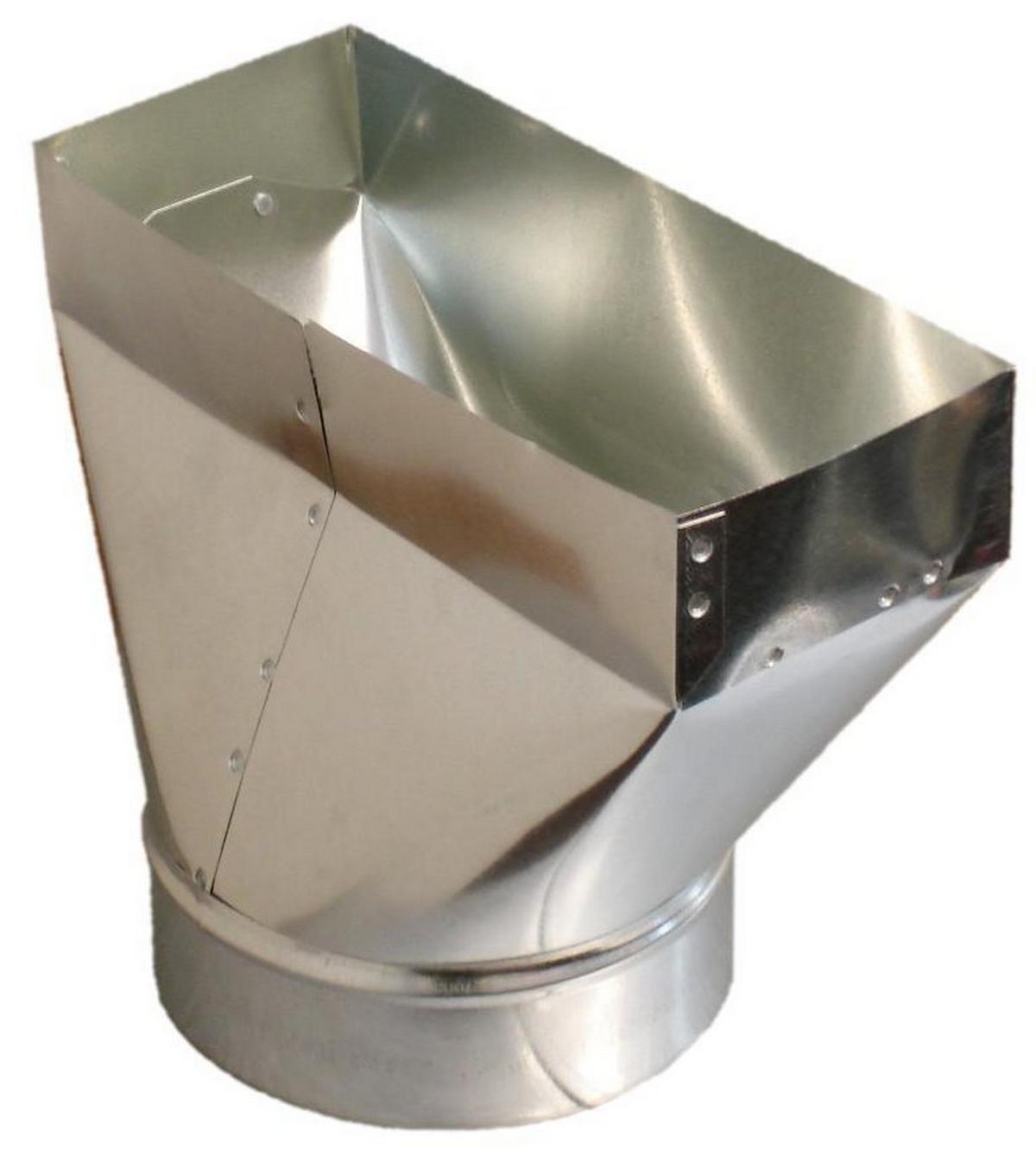 2-1/4 x 14 x 6 in. Straight Boot Galvanized Steel 30 ga