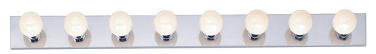 8 Light 100W 48 in. Vanity Strip Light Polished Chrome
