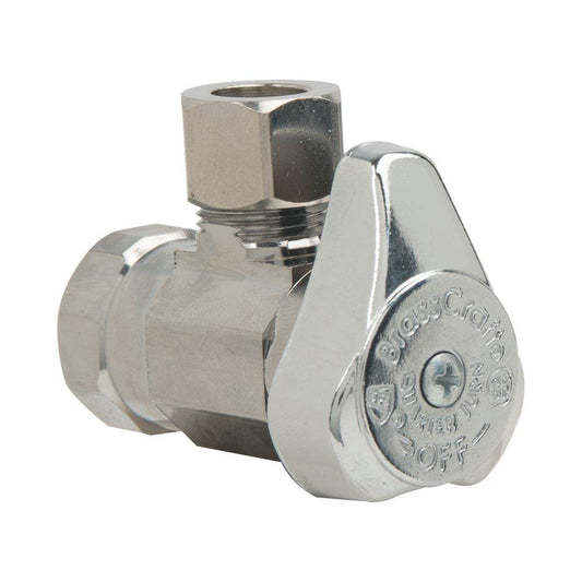 BrassCraft G2R15 Series 3/8 in Angle Supply Stop Valve in Chrome Plated