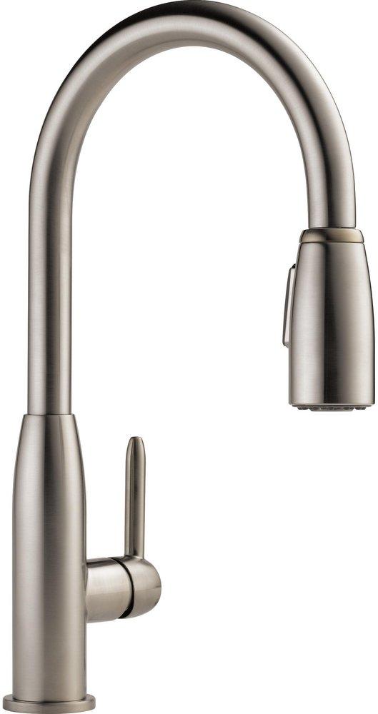 Peerless® Tunbridge™ Single Handle Pull Down Kitchen Faucet in Stainless Steel