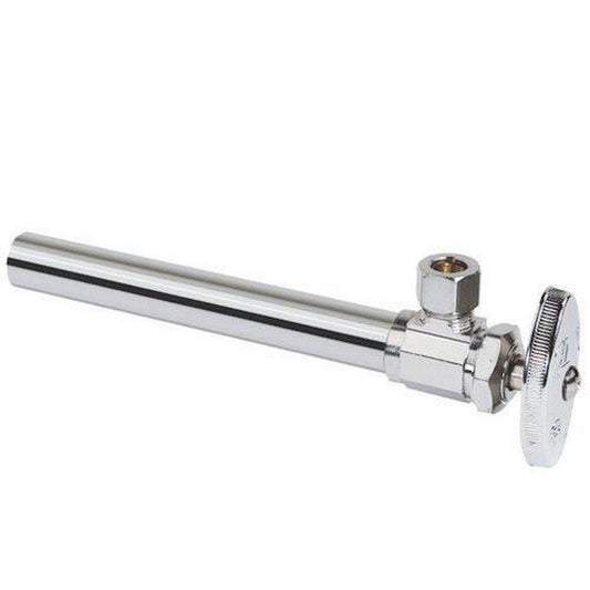 BrassCraft CS40 Series 1/2 x 3/8 in. Sweat x OD Compression Knurled Oval Handle Angle Supply Stop Valve in Chrome Plated