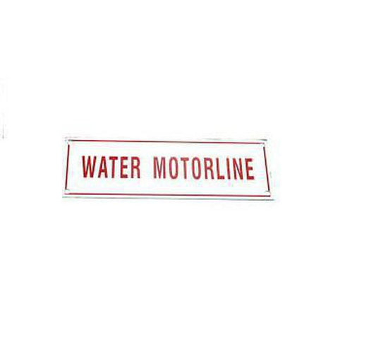6 x 2 in. Aluminum Water Meter Sign in Red