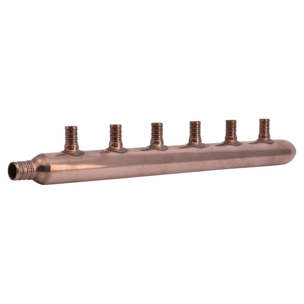 200 psi Copper Barbed 3/4 x 1/2 in. Valve Manifold