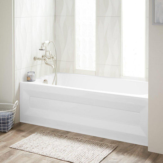 Signature Hardware Bradenton 60 in. x 30 in. Soaker Alcove Bathtub with Left Drain in White