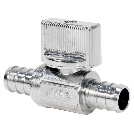 NIBCO Pro-Stop® 1/2 in. MIPT x OD Compression Lever Handle Straight Supply Stop Valve in Chrome Plated