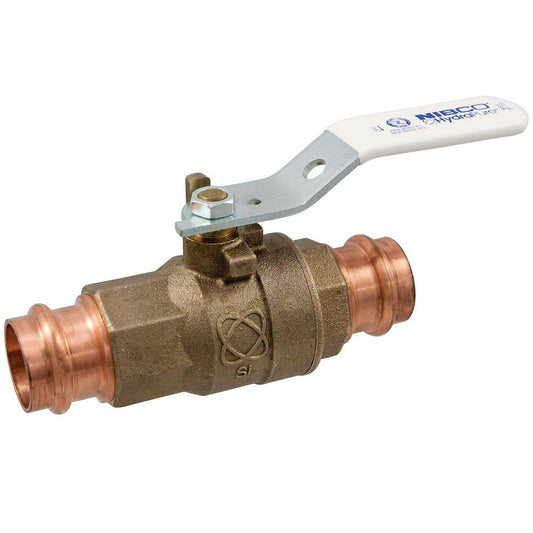 NIBCO PC-585-66-LF 3/4 in. Silicon Bronze Full Port Press 250# Ball Valve