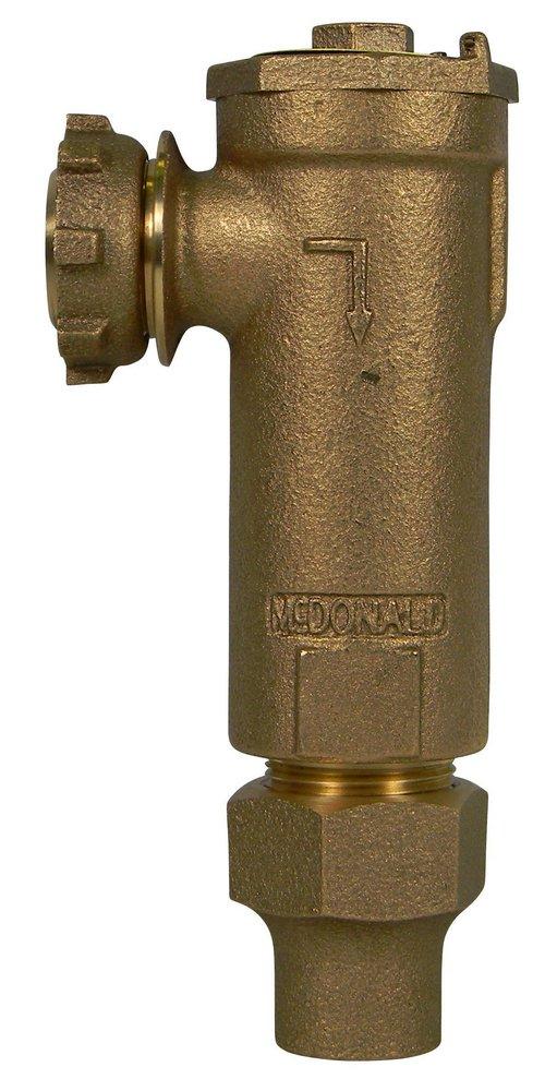 A.Y. McDonald 7112-4 5/8 in x 3/4 in Brass Yoke Star Nut x Flare Dual Check Valve