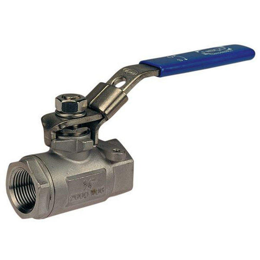 NIBCO T-580-S6-R-66-LL 1 in. CF8M Stainless Steel Conventional Port NPT 2000# Ball Valve
