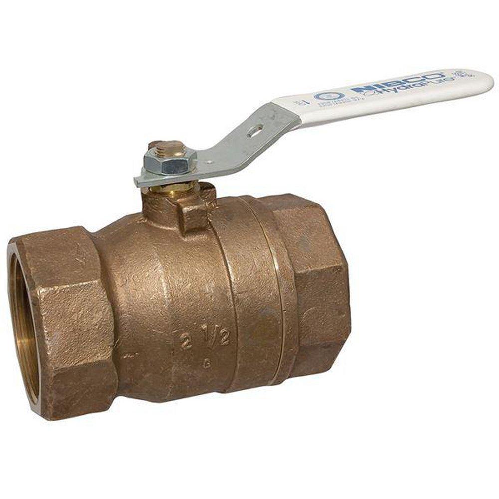 NIBCO T-580-80-LF 1-1/2 in. DZR Silicon Bronze Conventional Port NPT 600# Ball Valve