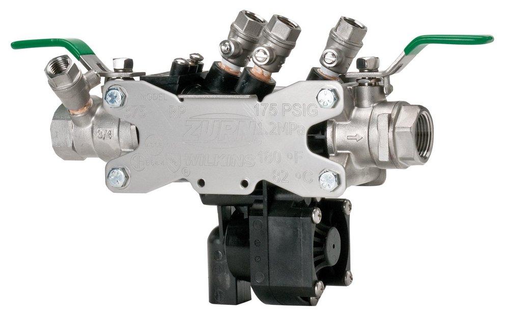 Zurn Wilkins Model 375ST 1/2 in Stainless Steel FPT Reduced Pressure Principle Assembly with Quarter-Turn Ball Valves